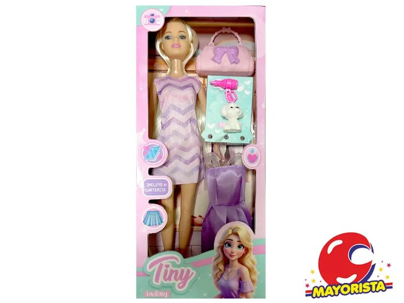 MUNECA TINY FANTASY C/ACCESORIOS CAJA 32X14 (53390) KADA