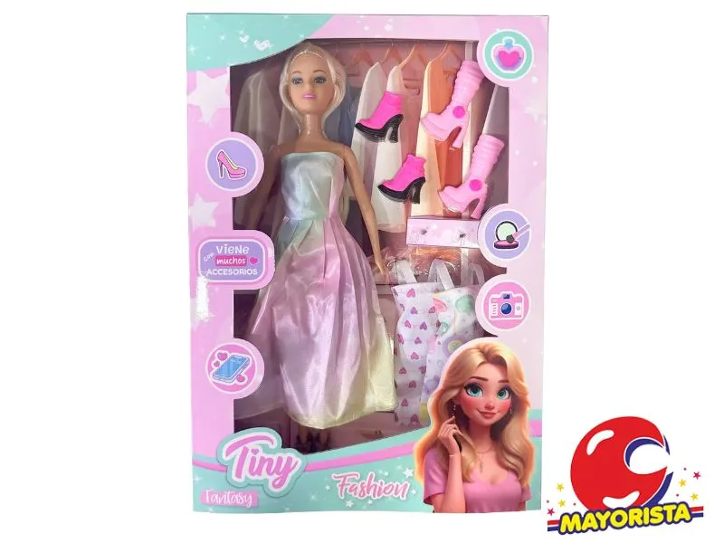 [7450077055657] MUNECA TINY FANTASY FASHION CAJA 33X23 (53397) KADA