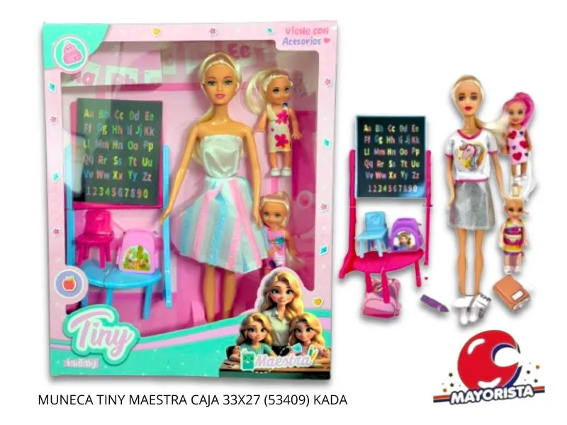 [7453077205145] MUNECA TINY MAESTRA CAJA 33X27 (53409) KADA