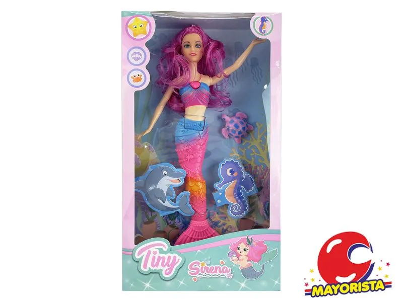 [7450077098845] MUNECA TINY SIRENA EN CAJA 36X20 (53498) KADA