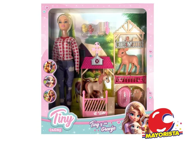 [7450077137933] MUNECA TINY Y SU GRANJA CAJA 28X32 (55860) KADA