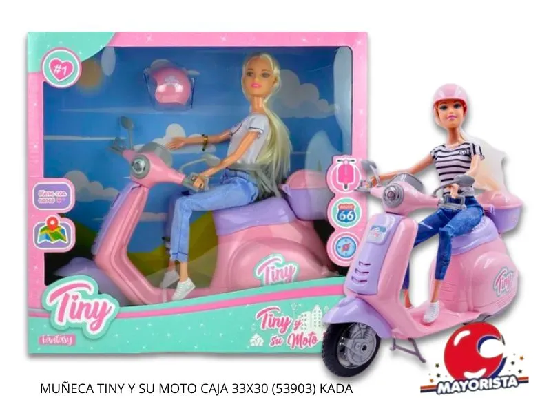 [7450077120478] MUNECA TINY Y SU MOTO CAJA 33X30 (53903) KADA