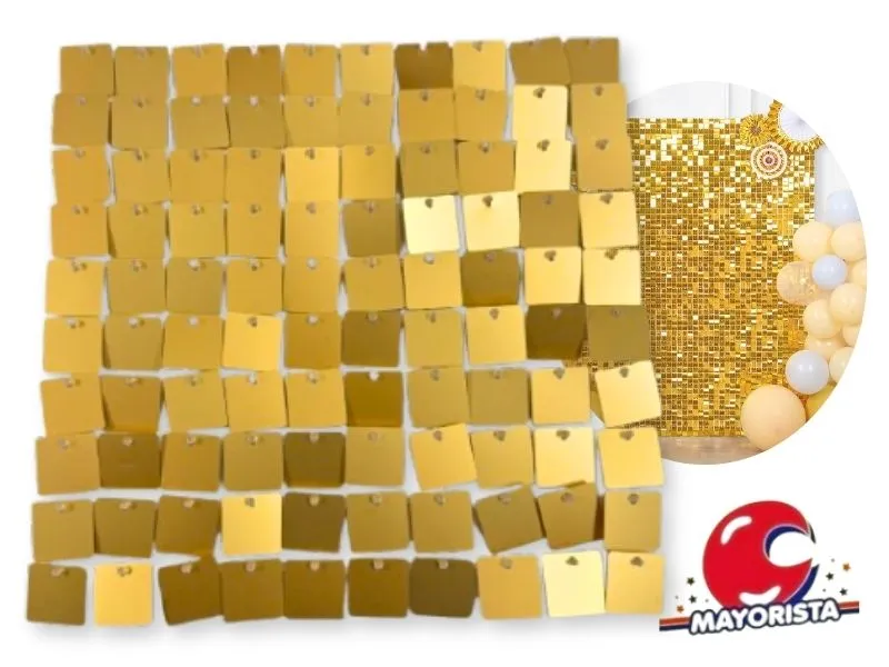 [6994107000077] PANEL SHIMMER WALL DORADO MATE 30X30 (YJ0007) YJ IMPORT