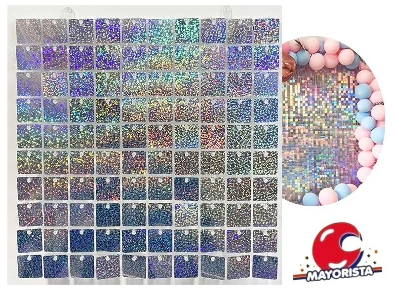 [8034107005677] PANEL SHIMMER WALL PLATA HOLOGRAFICO 30X30 (YJ0694) YJ IMPORT