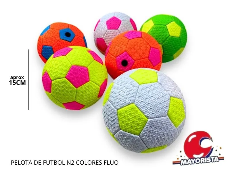 [2604] PELOTA DE FUTBOL N2 COLORES FLUO (WILY)