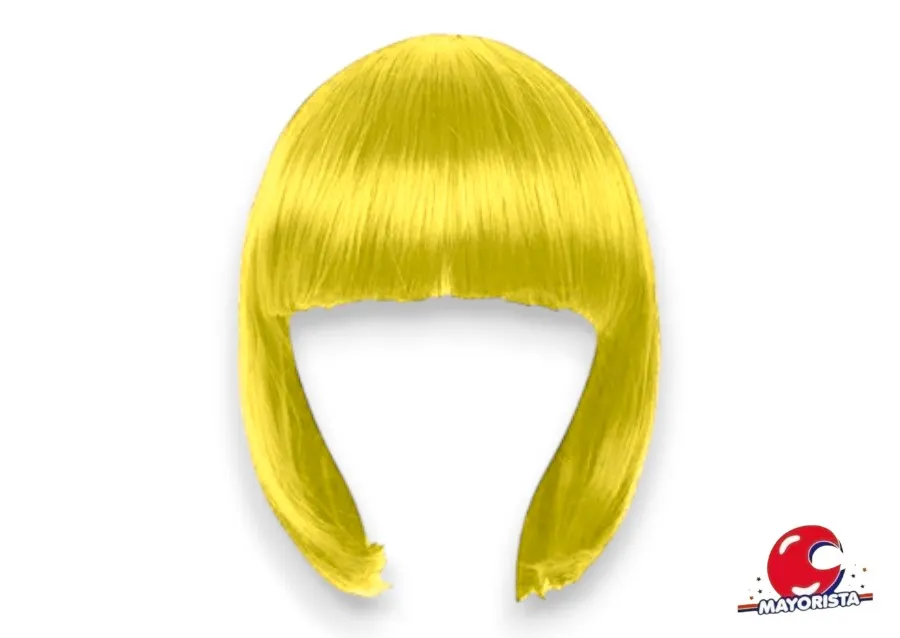[2457] PELUCA LACIA CORTE CARRE AMARILLA (ILC-Y307/YJ0315) YJ IMPORT