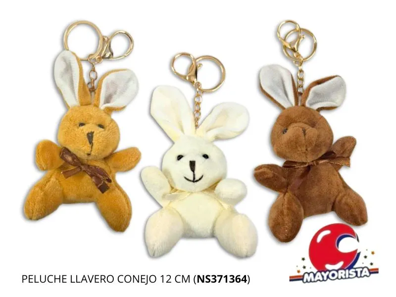 [6916173713644] PELUCHE LLAVERO CONEJO 12 CM (NS371364) BERKMA