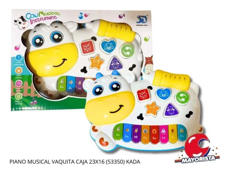 [7453077222760] PIANO MUSICAL VAQUITA CAJA 23X16 (53350) KADA