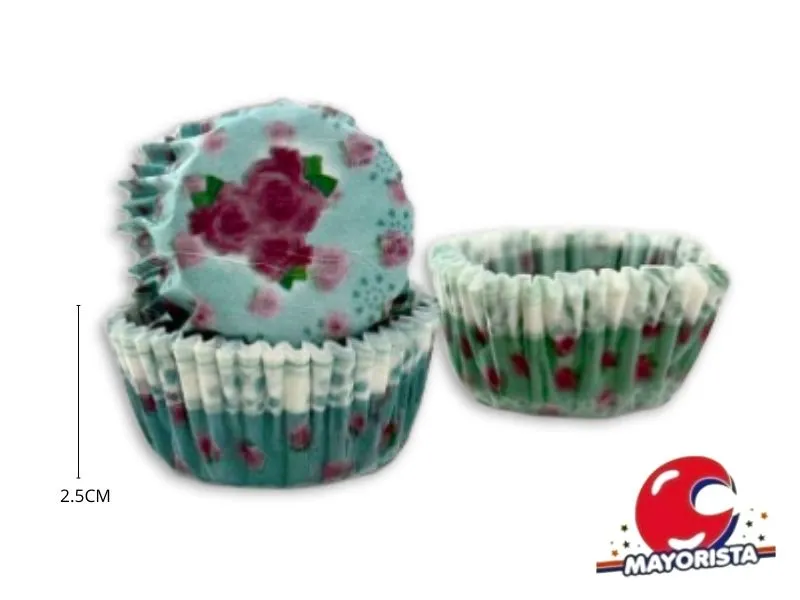 [9600] PIROTINES N 8 X 25 FLORES VERDE (CONVIDA)