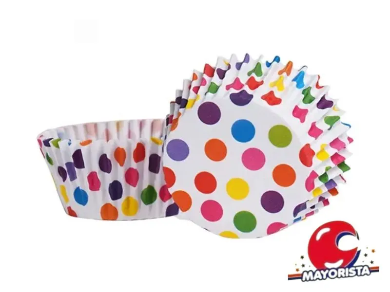[6272] PIROTINES N 9 X 25 BLANCO C/LUNARES COLORES - ARDITEX