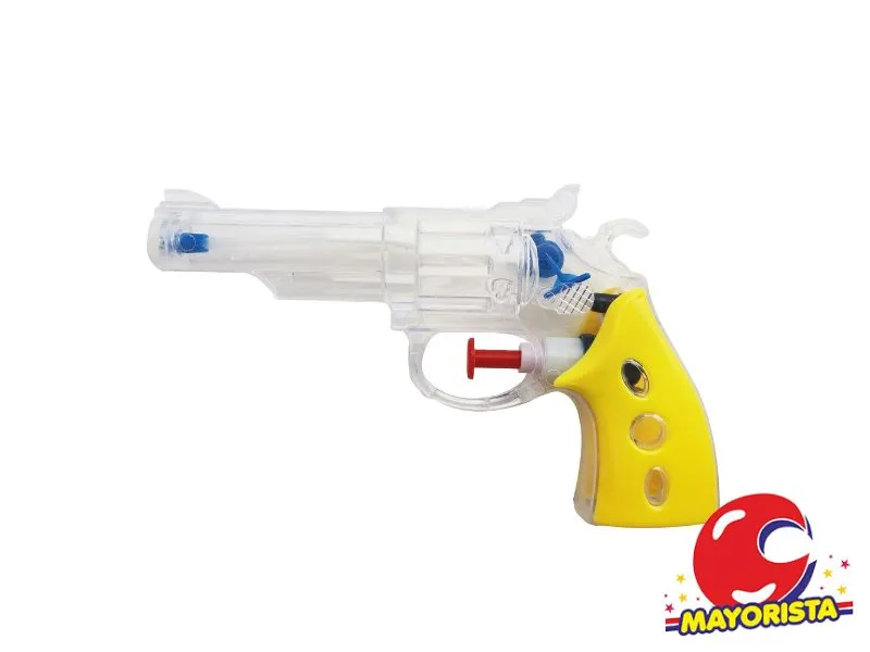 [7450077094618] PISTOLA LANZA AGUA 18X8 TRANSPARENTE EN BOLSA (8612) KADA