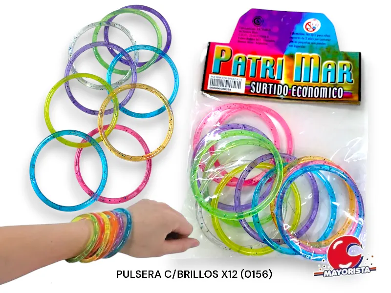 [000000500208] PULSERA C/BRILLOS X12 (0156) PATRIMAR