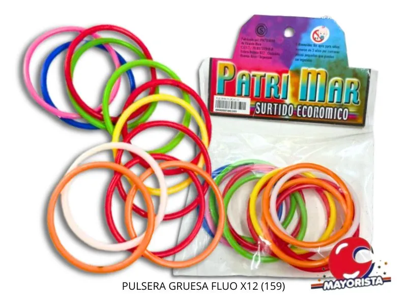 [000000500209] PULSERA GRUESA FLUO X12 (159) PATRIMAR