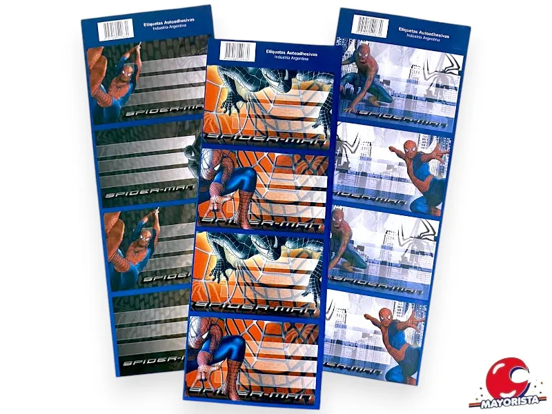 [7795248520870] ROTULOS PERSONAJES X4 SPIDERMAN