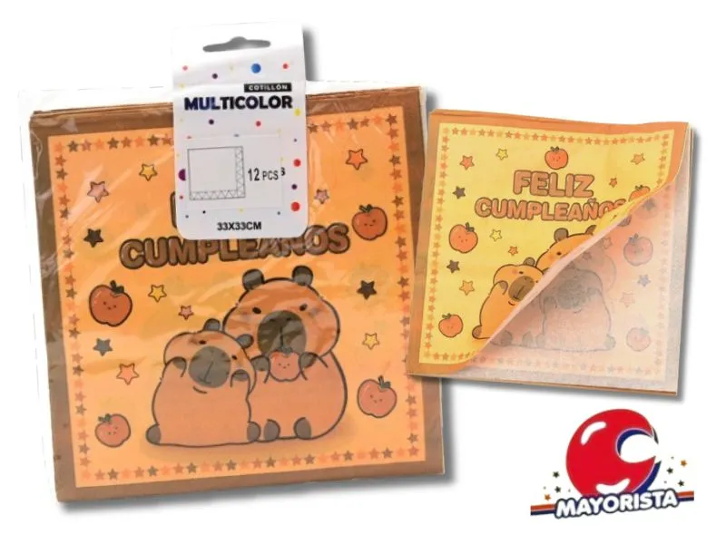 [2025000430723] SERVILLETAS X 12 CAPIBARA 33X33 (4307) CADENACI