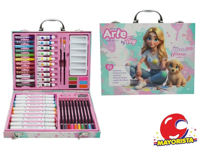 [7450077075259] SET DE ARTE TINY Y SU MASCOTA VALIJA 53 PZAS 30X23 (56570) KADA