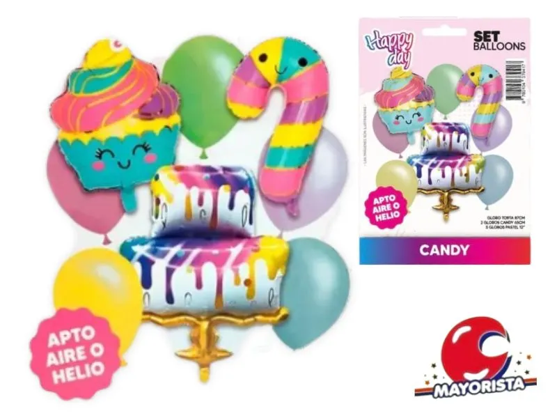 [9780104379417] SET DE GLOBOS 8 PCS CANDY - ARDITEX