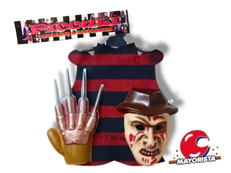 [9323] SET DISFRAZ FREDDY C/PECHERA,CARETA Y GARRAS (2023) PICCULI