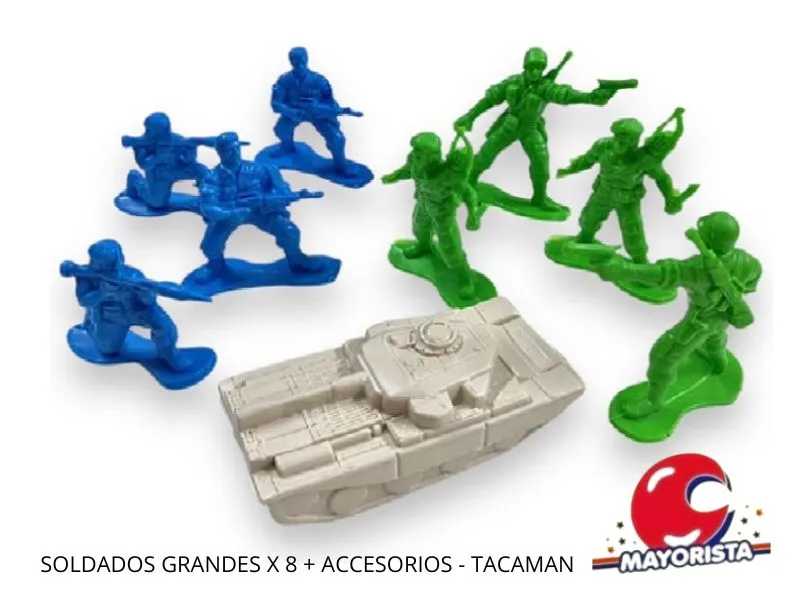 [1927] SOLDADOS GRANDES X 8 + ACCESORIOS - TACAMAN