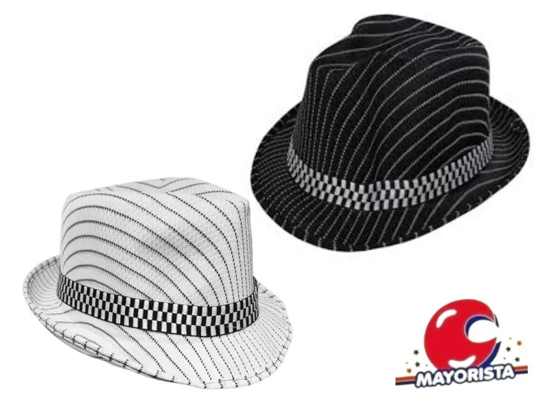 [8034107006506] SOMBRERO COWBOY PANAMA RAYAS (YJ0777) YJ IMPORT