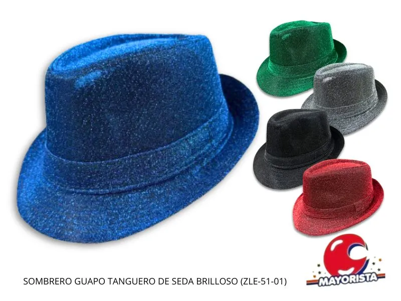[1828] SOMBRERO GUAPO TANGUERO DE SEDA BRILLOSO (ZLE-COT-51-01) ERIK