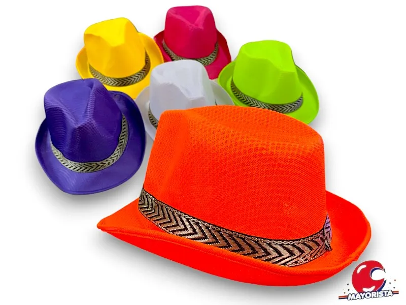 [1101] SOMBRERO GUAPO TANGUERO TELA FLUO (YJ0624) YJ IMPORT