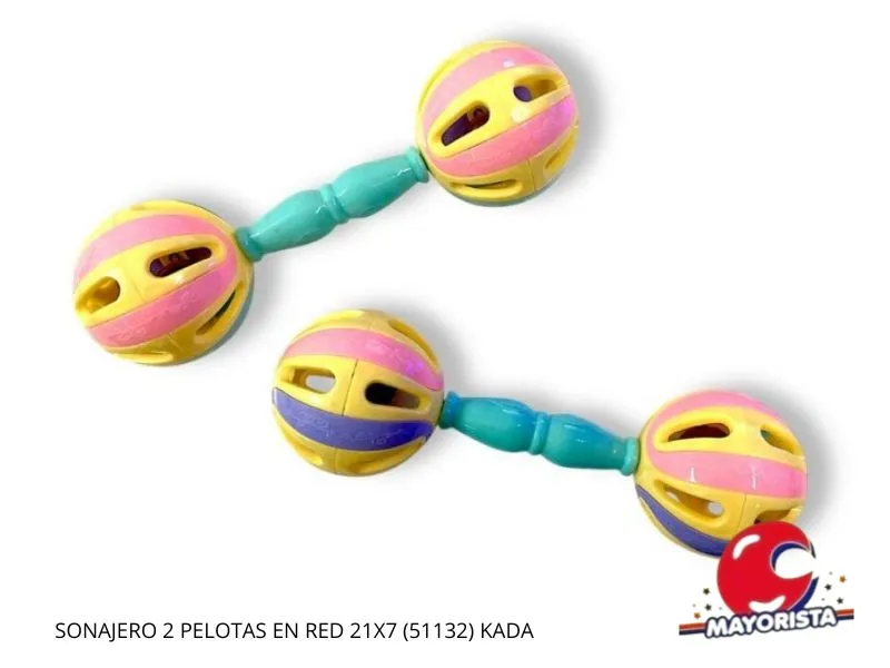 [7453077204162] SONAJERO 2 PELOTAS EN RED 21X7 (51132) KADA