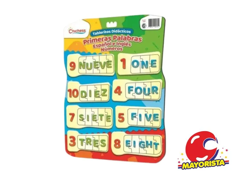 TABLERITO DIDACTICO - ESPANOL E INGLES NUMEROS (131) CHICHESS