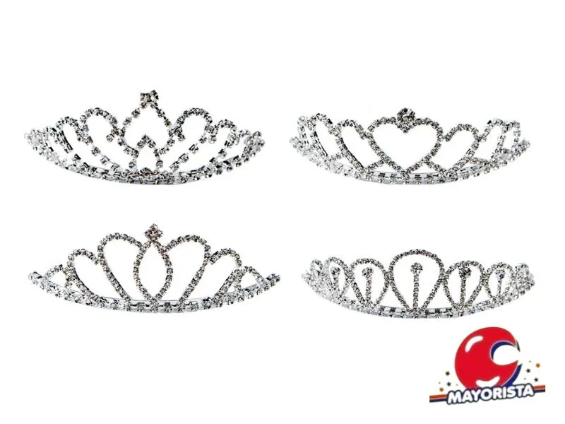 [8034107005004] TIARA METAL CON ENCASTRE DIAMANTES (YJ0627) YJ IMPORT