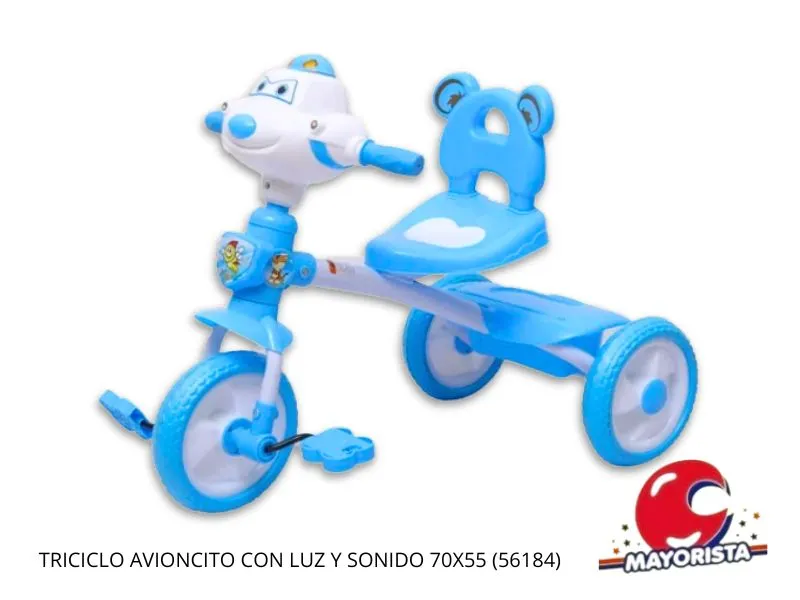 TRICICLO AVIONCITO CON LUZ Y SONIDO 70X55 (56184) KADA
