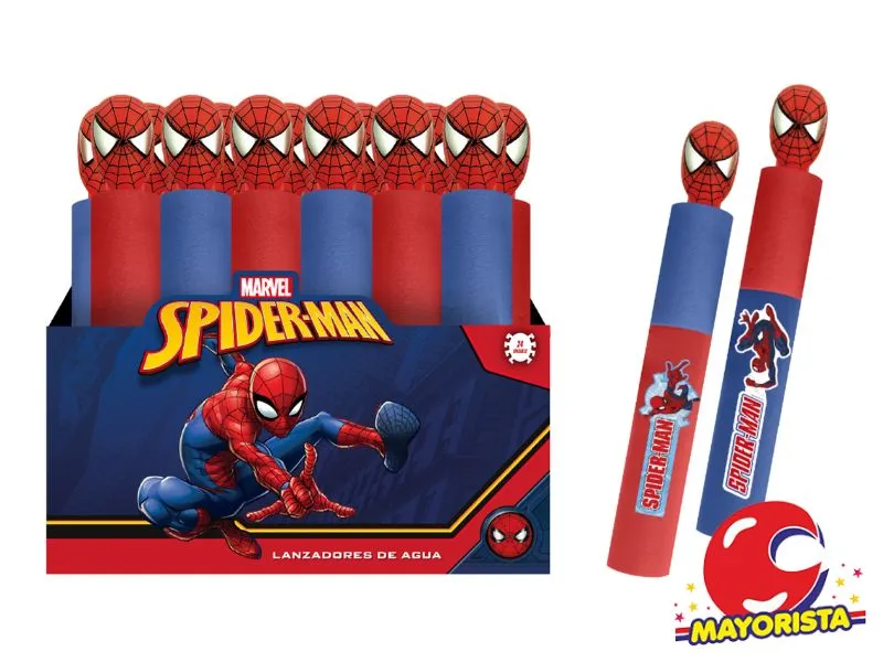 [7450077092553] TUBO LANZA AGUA CABEZA SPIDERMAN 25 CM (8772) KADA