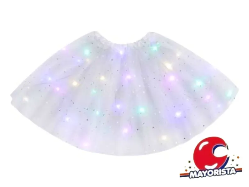 [6442] TUTU CON LUZ BLANCO (YJ0730) YJ IMPORT