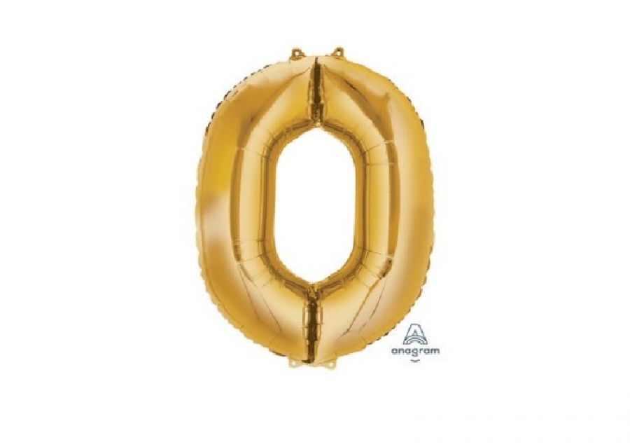 GLOBO MYLAR N 0 DORADO 16 (40CM) CADENACI
