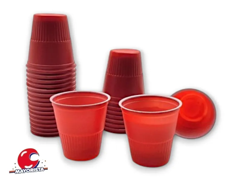 [4155] VASOS 70 CC X 50 SHOT ROJOS - PSA