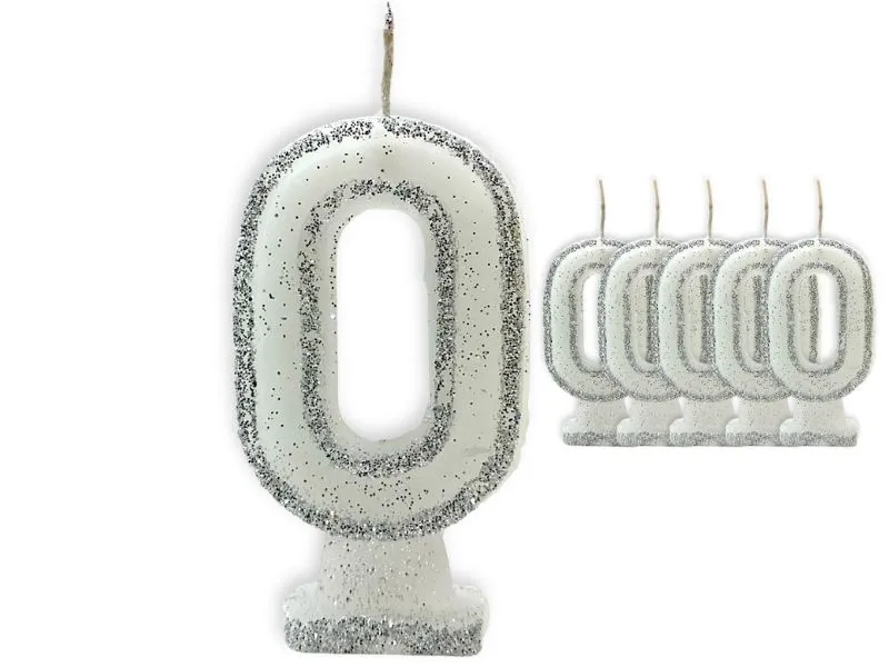 [1439] VELA NUMEROTE 0 BLANCA C/GIBRE X 1 (X10) - VELAS MULTICOLOR
