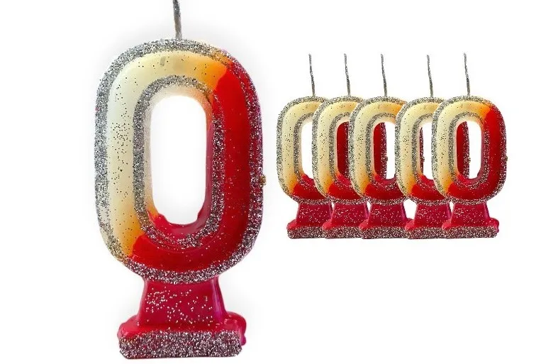 VELA NUMEROTE 0 RIVER C/GIBRE X 1 (X10) - VELAS MULTICOLOR