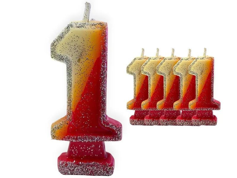 VELA NUMEROTE 1 RIVER C/GIBRE X 1 (X10) - VELAS MULTICOLOR