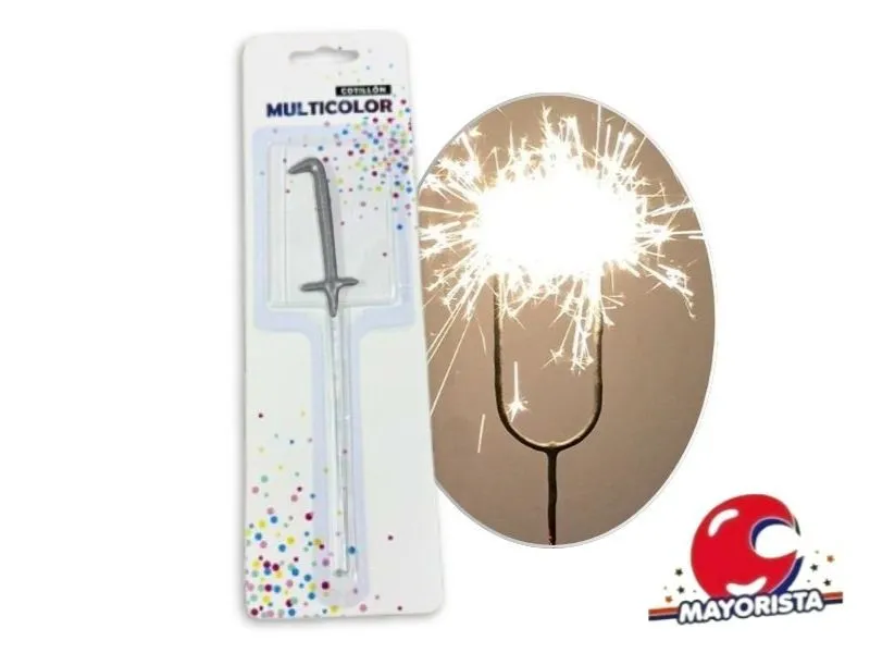 VELA SPARKLE N 1 PLATA OSCURO (13671) CADENACI