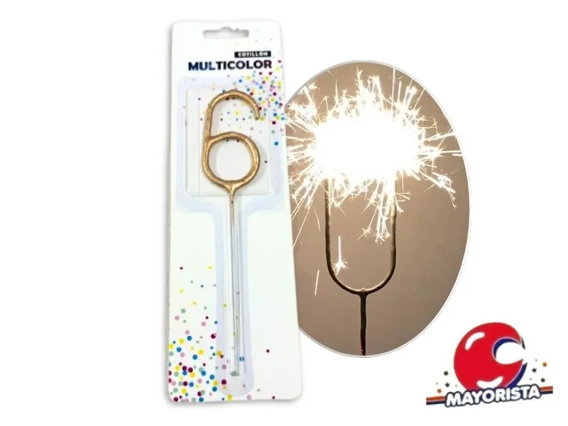 VELA SPARKLE N 6 DORADA (13676DR) CADENACI