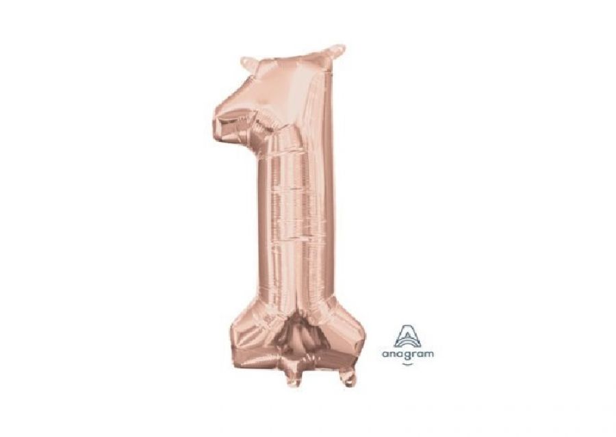 [0202089951123] GLOBO MYLAR N 1 ROSE GOLD 16 (40CM) CADENACI