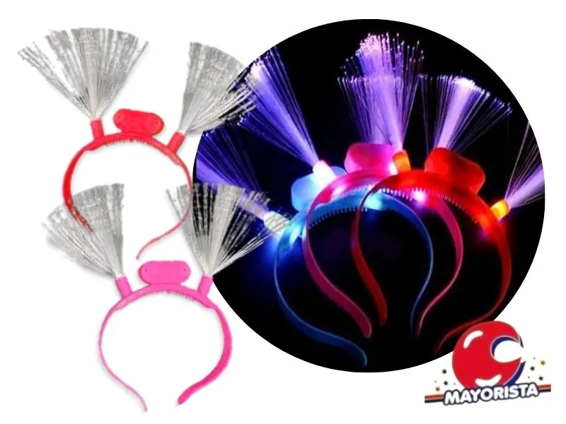 [8034107001594] VINCHA C/LUZ FIBRA OPTICA (YJ0284) YJ IMPORT
