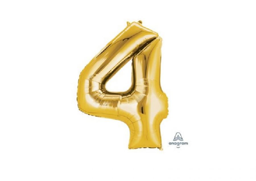 GLOBO MYLAR N 4 DORADO 16 (40CM) CADENACI