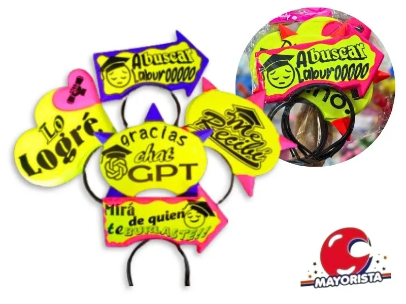 [371877050374] VINCHA PLASTICA FIESTA EGRESADO (5037) TRIGGER PACK