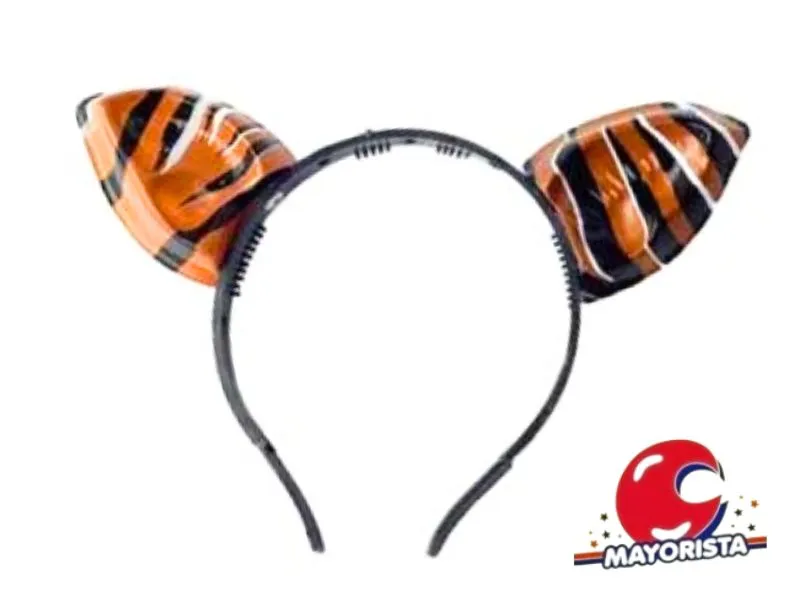 VINCHA PLASTICA OREJAS TIGRE (5011) TRIGGER PACK