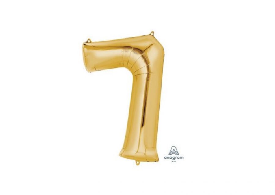 [0202089957224] GLOBO MYLAR N 7 DORADO 16 (40CM) CADENACI