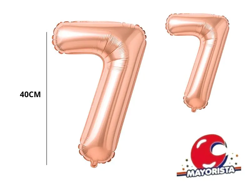 [0202089957125] GLOBO MYLAR N 7 ROSE GOLD 16 (40CM) CADENACI