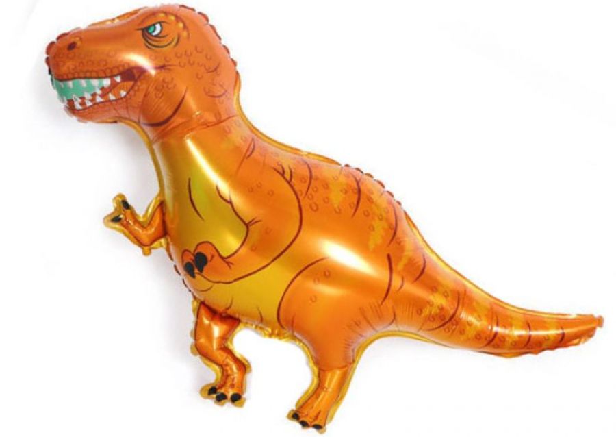 [6467] GLOBO MYLAR SILUETA DINOSAURIO T REX NARANJA 104X77CM (DBCY-B0420) CHG
