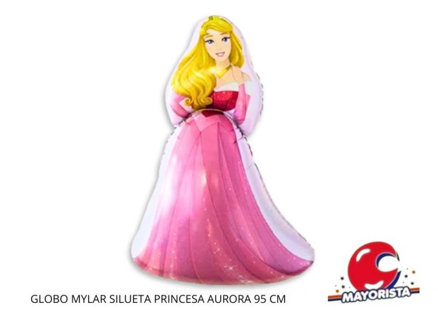 GLOBO MYLAR SILUETA PRINCESA AURORA 95 CM - CHG