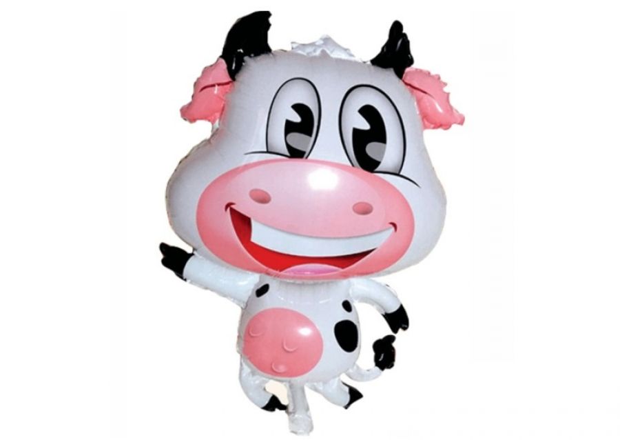 GLOBO MYLAR SILUETA VACA LOLA PARADA 40CM (MN117) CHG