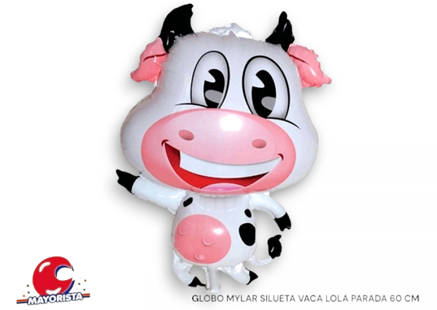 GLOBO MYLAR SILUETA VACA LOLA PARADA 60 CM (LX) CHG